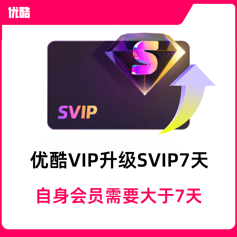 【自动充值】优酷视频vip会员升级酷喵svip会员7天